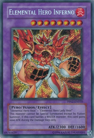 Elemental Hero Héroe Elemental Inferno Secret Raro Yugioh