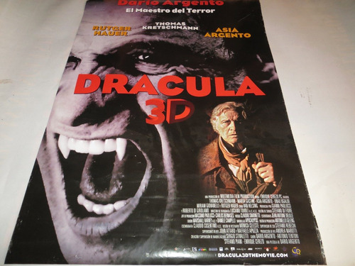 Poster Original De La Pelicula  Dracula 3d