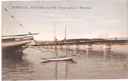 Cartão Postal Figueira Da Foz Portugal Ponte Sobre O Mondego