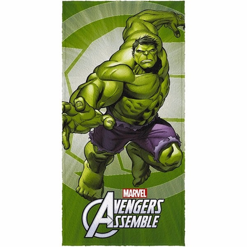 Toalha Banho Infantil Avengers Os Vingadores Incrível Hulk