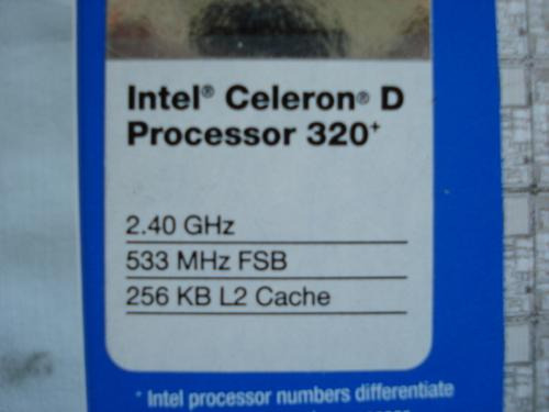Processador Intel Celeron D320 2.4ghz Fsb533 Socket 478 Box