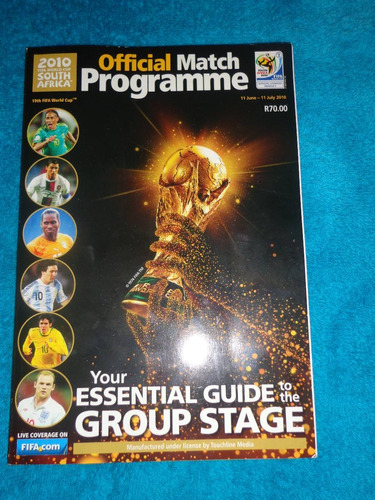 Programa Official Match Copa 2010- South Africa.