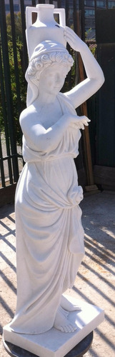 Escultura En Mármol - Mujer Del Cántaro