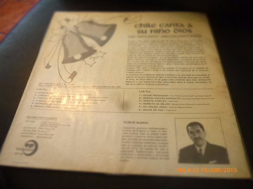 Vinilo Lp Del Coro Santa Marta -cile Canta A Su Niño (u1053