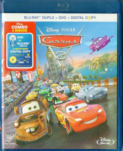 Blu-ray Duplo+dvd+digital Copy - Carros 2 - Novo***