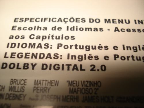 Dvd Meu Vizinho Mafioso 2 Com Bruce Willis