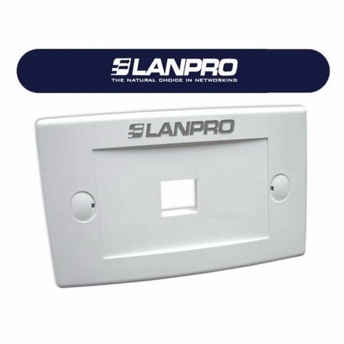 Wall Face Plate Tapa Cajetin 4x2 - 1 Puerto Rj45 Lanpro
