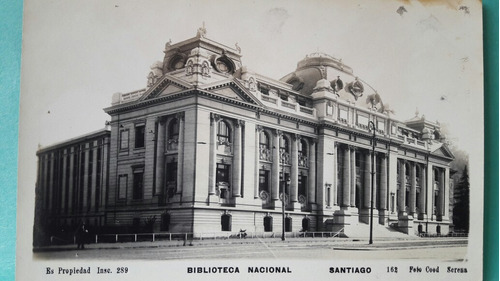 Postal De La Biblioteca Nacional De Santiago Chile