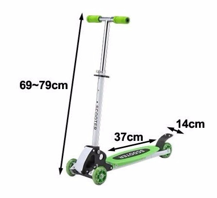 Imagen 3 de 4 de Patineta Monopatin Scooter Aluminio Patin Bicicleta Tenis