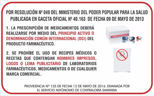 Aviso Prescripcion Medica Y Prohibido Recipes 50 X 80