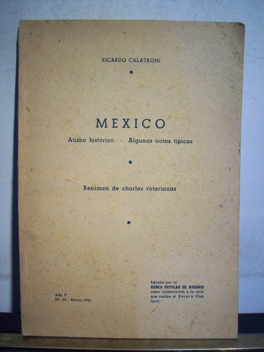 Adp Mexico Atisbo Historico Algunas Notas Tipicas Calatroni