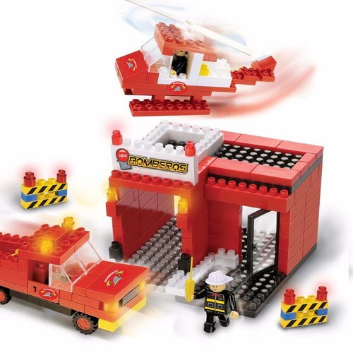 Imagen 5 de 6 de Bloques Para Armar Blocky Bomberos 01-0651 150 Piezas En Caja