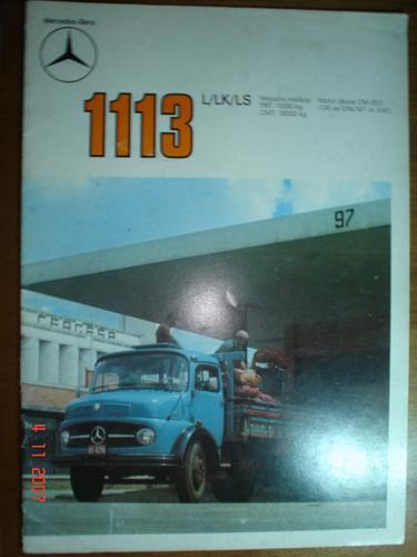 Folder Mercedes Benz Caminhão 1113 L Lk Ls Catalogo Chassis