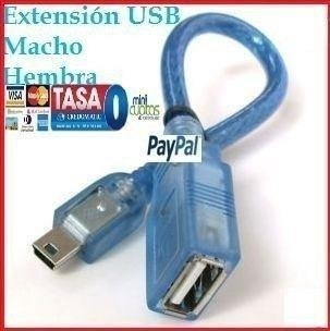 Mini Adaptador Usb 2.0 M-h Extensión Cable Macho A Hembra Pc