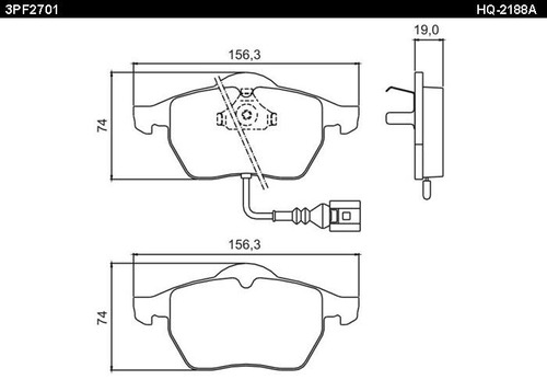 Pastilla De Freno Delantera Bendix Volkswagen Sharan