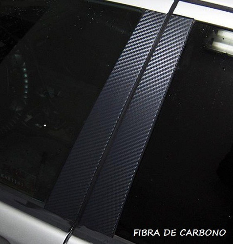 Adesivo Envelopamento Fibra De Carbono 3d P/ Coluna De Carro