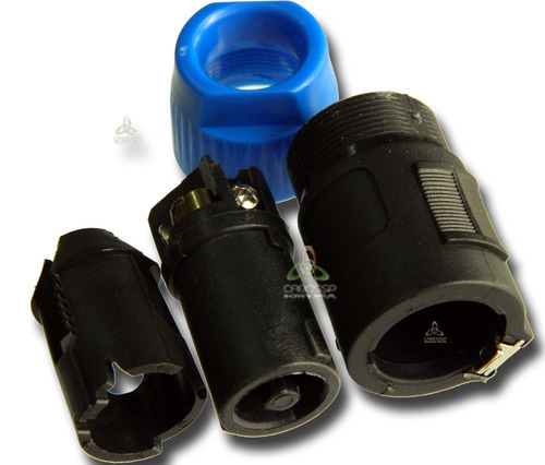 Imagem 3 de 3 de Conector Plug Speakon Macho / Fêmea 4 Polos ( Kit Para Cabo)