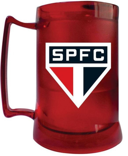 Caneca Chopp Gel Toda Vermelha - São Paulo