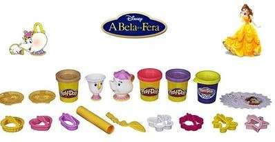 Kit De Chá  Play-doh  Bela E  Fera Chip Lumiere Samovar