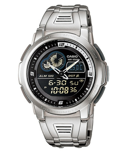 Relogio Casio Aqf 102wd-1 Preto Termômetro Crono Alarm