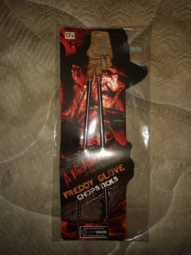 Chopsticks De Metal Freddy Krueger Loot Crate Octubre 2016
