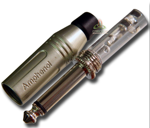 Imagem 2 de 4 de Conector P10 Mono Amphenol Acpm-gn Produto Original Retire!!