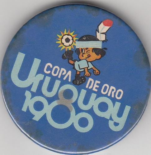 Insignia Pin Fútbol Rara Vintage Uruguay Copa De Oro 1980