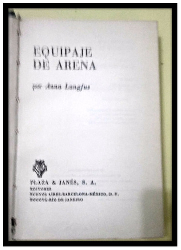 Equipaje De Arena Ana Langfus