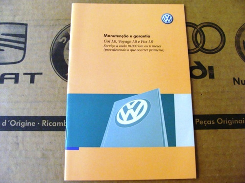 Manual Garantia Revisão Fox A Parit 1999  Original Vw Novo !