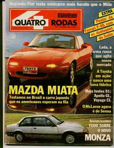 4rodas N.364 Nov 90 - Miata Mx-5, Monza, Lada, Apollo Gl...