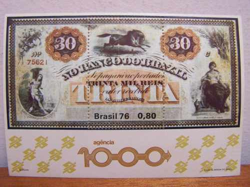 Selo No Banco Do Brazil Trinta Brasil 76 0,80 Agencia 1000