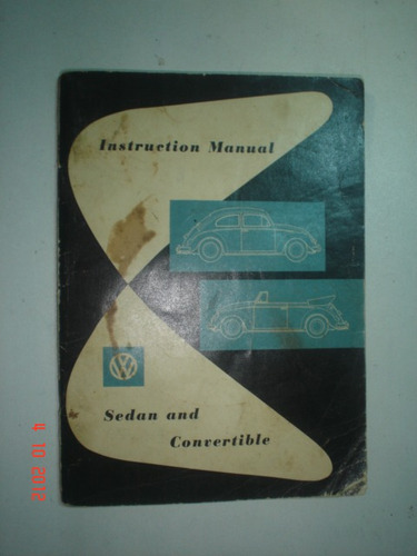 Manual Vw Fusca 1960 1961 Inglês Original Sedan Conversivel