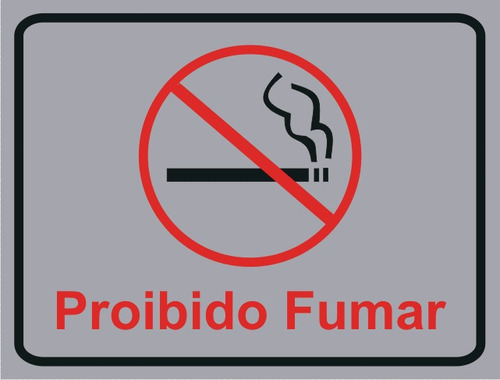 Placa Proibido Proibido Fumar