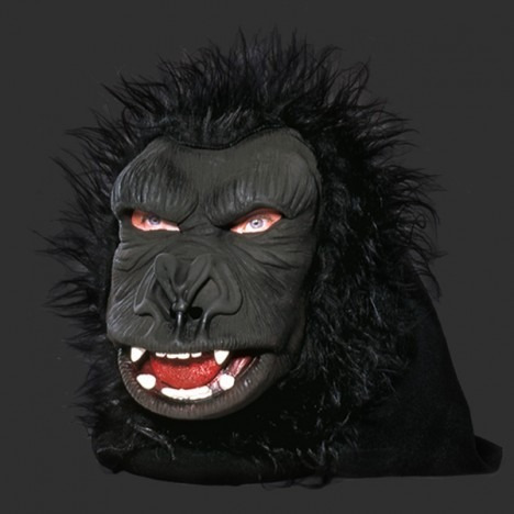 Mascara Latex Pelos Capucha Gorilla Mono Terror Jodas Obras