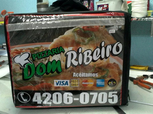 Propaganda Para Caixa De Pizza Ou Mochila De Pizza Com Logo