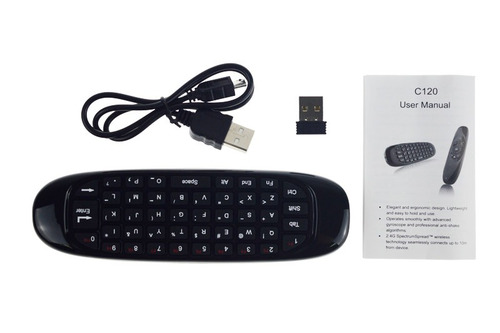 Teclado Y Air Mouse Inalambrico Bluetooth, Smart Tv Y Pc