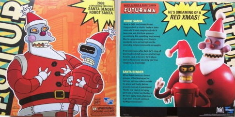 Santa And Bender - Miniaturas Importadas Toynami - Futurama