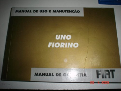 Manual Fiat Uno Fiorino Furgão 2006 Fire Flex Original Mille