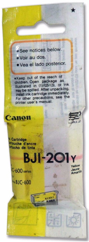 Cartucho Tinta Canon Bji-201y Amarillo Original Bjc600 