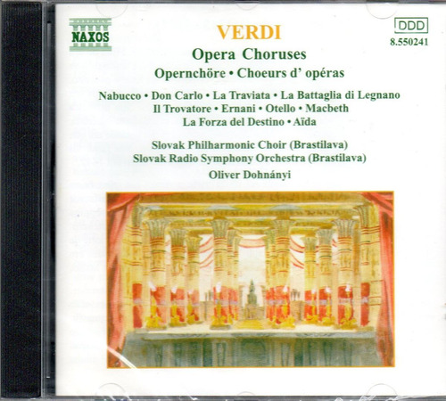 Verdi - Opera Choruses - Em Cd Nacional Lacrado