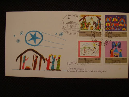 Imagem 1 de 1 de Envelope De 1º Dia De Circulação Natal 1982