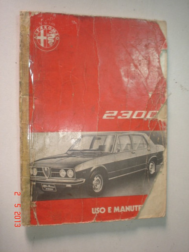 Manual Alfa Romeu 2300 1974 1975 Original Alfa Ti Ti4 B Fiat