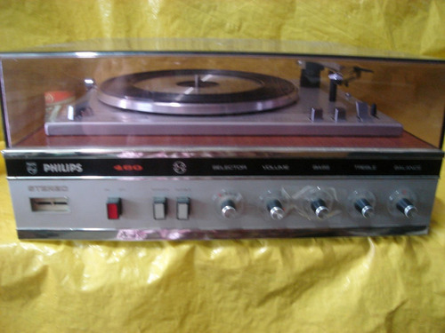Conjto De Som Antigo Philips - Mod.460 - Amplif+ T,disco-ok.