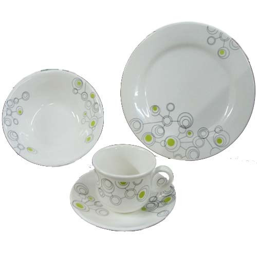 Vajilla 16 Piezas Segunda Selec Corona Porcelana Platos Taza