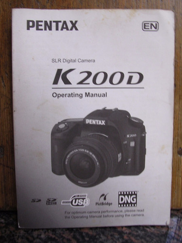 Manual Cámara Foto Pentax K200d Zona Caballito