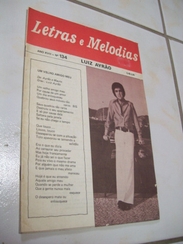 Letras E Melodias Nº 134 - Luiz Ayrão - Letras De Músicas