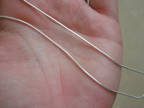Corrente Rabo Rato Redonda 1mm 60cm Prata 925 Legítima
