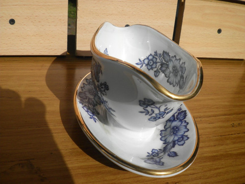 Porcelana Bavaria Germany H&c Salsera Pintada Alemana Sellad (Usado)
