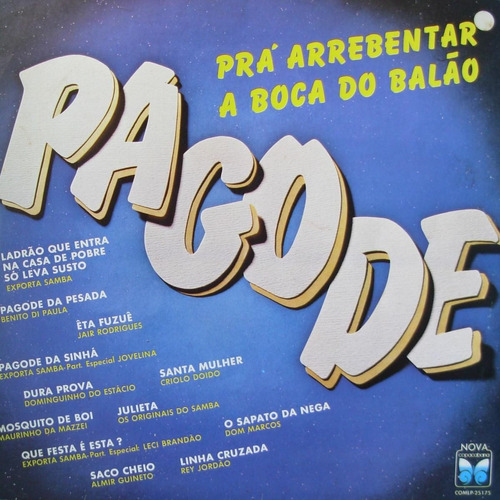 Lp,pagode ,pra Arrebentar A Boca Do Balao,1986