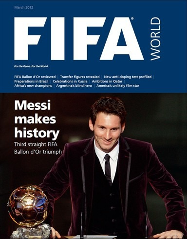 Revista Oficial Fifa World - Março 2012 - Futebol - Messi